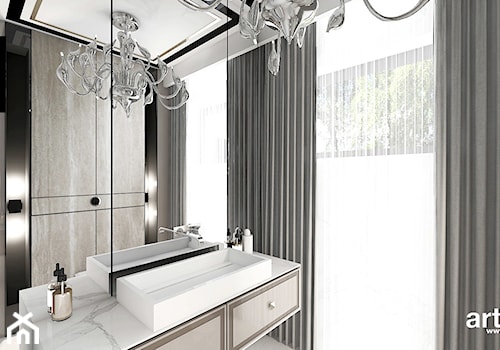 SOTTO VOCE | I | Wnętrza domu - Mała z lustrem łazienka z oknem, styl nowoczesny - zdjęcie od ARTDESIGN architektura wnętrz