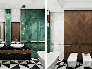 łazienka z zielonym akcentem - zdjęcie od ARTDESIGN architektura wnętrz