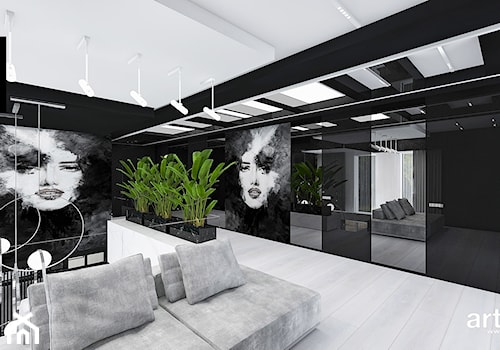 AT THE DROP OF A HAT | Wnętrza domu - Duży biały czarny hol / przedpokój, styl nowoczesny - zdjęcie od ARTDESIGN architektura wnętrz