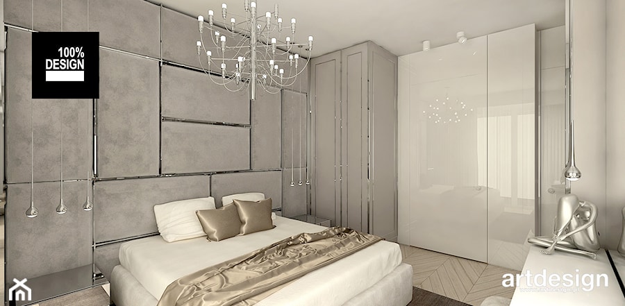 aranżacja sypialni w beżach - zdjęcie od ARTDESIGN architektura wnętrz