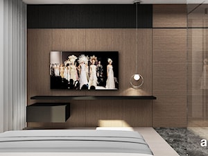 Ściana TV w sypialni - zdjęcie od ARTDESIGN architektura wnętrz