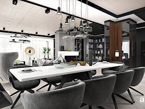 jadalnia w apartamencie w stylu industrialnym - zdjęcie od ARTDESIGN architektura wnętrz
