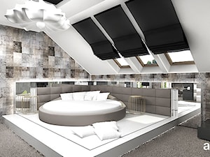 TOUGH NUT TO CRACK | Sypialnia i łazienka - Duża sypialnia na poddaszu, styl nowoczesny - zdjęcie od ARTDESIGN architektura wnętrz