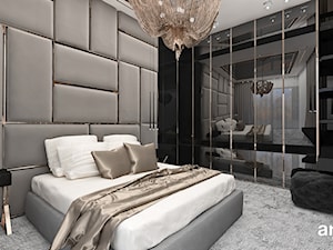 TAKE THE BULL BY THE HORNS | Wnętrza apartamentu - Średnia czarna szara sypialnia, styl nowoczesny - zdjęcie od ARTDESIGN architektura wnętrz