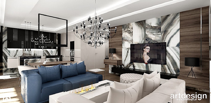 LOOK #33 | Apartament - Salon, styl nowoczesny - zdjęcie od ARTDESIGN architektura wnętrz