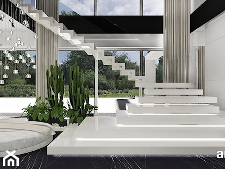 Aranżacje wnętrz - Schody: Projekt schodów w nowoczesnym domu - ARTDESIGN architektura wnętrz. Przeglądaj, dodawaj i zapisuj najlepsze zdjęcia, pomysły i inspiracje designerskie. W bazie mamy już prawie milion fotografii!