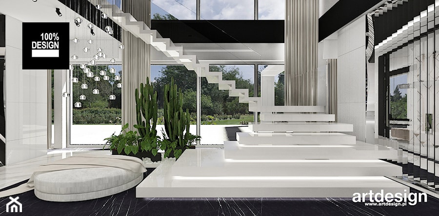 Projekt schodów w nowoczesnym domu - zdjęcie od ARTDESIGN architektura wnętrz