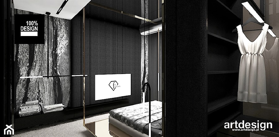 Projekt garderoby przy sypialni - zdjęcie od ARTDESIGN architektura wnętrz