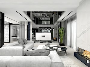 salon w bieli i czerni - zdjęcie od ARTDESIGN architektura wnętrz