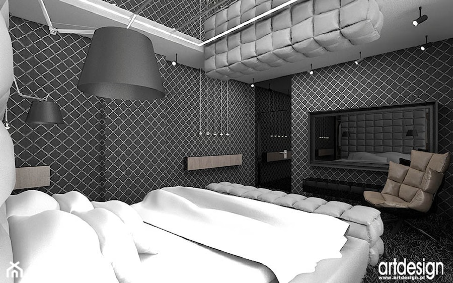 projektowanie męskiej sypialni - zdjęcie od ARTDESIGN architektura wnętrz
