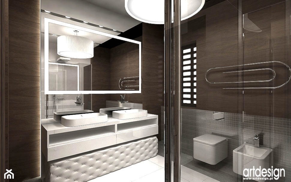 aranżacje nowoczesnych łazienek - zdjęcie od ARTDESIGN architektura wnętrz - Homebook