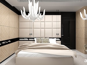 aranżacja sypialni w ciepłych kolorach - zdjęcie od ARTDESIGN architektura wnętrz