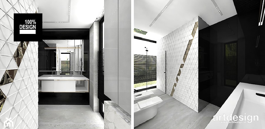 Projekt nowoczesnej łazienki - zdjęcie od ARTDESIGN architektura wnętrz