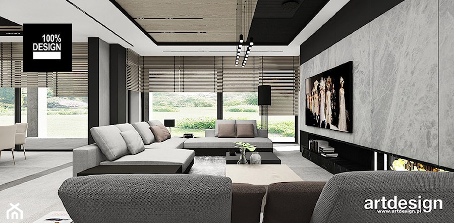 minimalistyczna aranżacja wnętrza domu - zdjęcie od ARTDESIGN architektura wnętrz