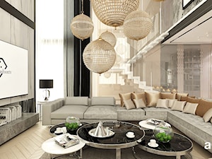 projekt salonu w luksusowym domu - zdjęcie od ARTDESIGN architektura wnętrz