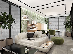 COME RAIN OR SHINE | I | Wnętrza domu - Duże w osobnym pomieszczeniu z sofą białe biuro, styl nowoczesny - zdjęcie od ARTDESIGN architektura wnętrz