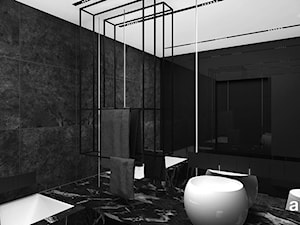 czarna łazienka - eleganckie wnętrze - zdjęcie od ARTDESIGN architektura wnętrz