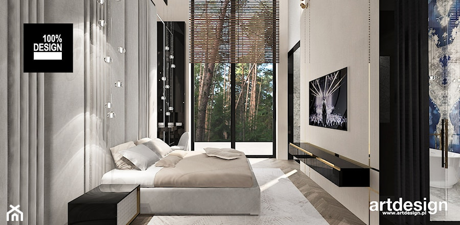 Aranżacja sypialni w nowoczesnym domu - zdjęcie od ARTDESIGN architektura wnętrz