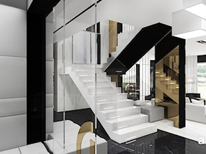 eleganckie białe schody - zdjęcie od ARTDESIGN architektura wnętrz