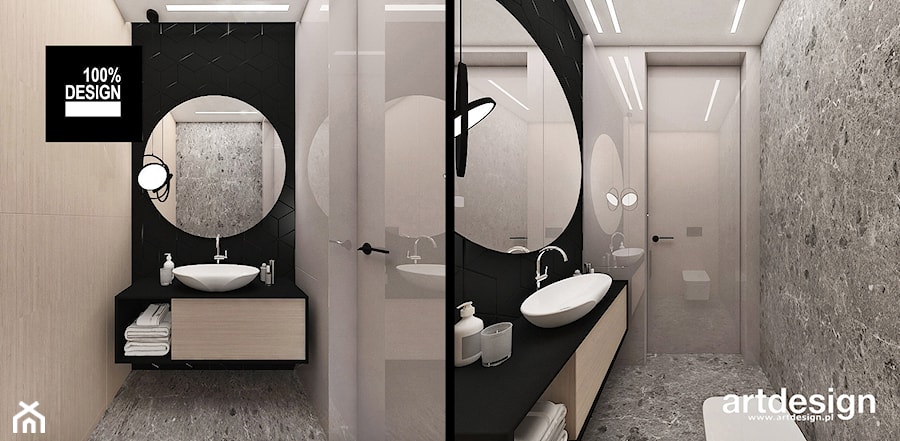 Projekt małej łazienki - zdjęcie od ARTDESIGN architektura wnętrz