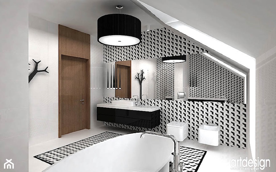 luksusowy salon kąpielowy na poddaszu - zdjęcie od ARTDESIGN architektura wnętrz