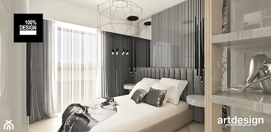 aranżacja sypialni w stylu nowoczesnym - zdjęcie od ARTDESIGN architektura wnętrz