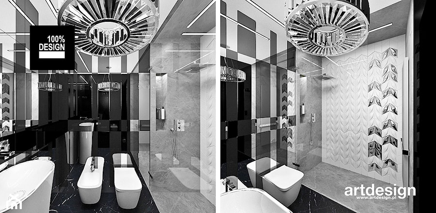 dekoracyjne wnętrze łazienki - zdjęcie od ARTDESIGN architektura wnętrz