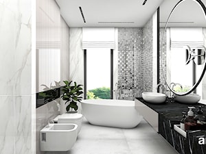 IT IS LIKE OXYGEN | II | Wnętrza domu - Średnia z punktowym oświetleniem łazienka z oknem, styl nowoczesny - zdjęcie od ARTDESIGN architektura wnętrz