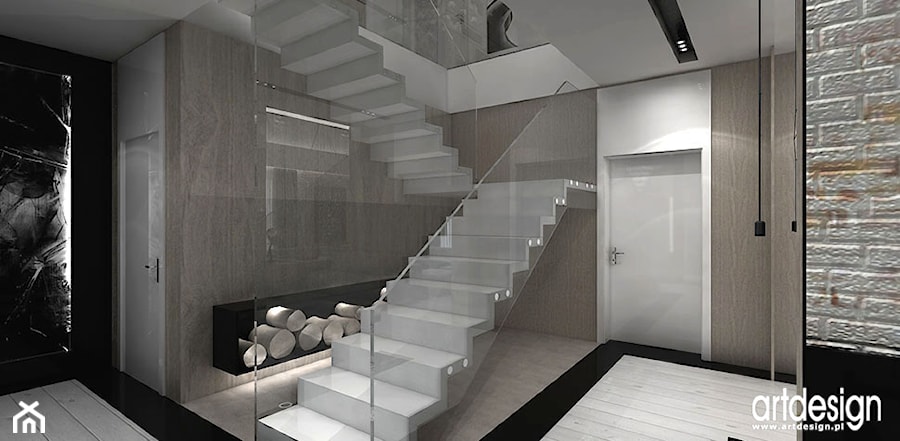 schody w przestrzeni domu - zdjęcie od ARTDESIGN architektura wnętrz