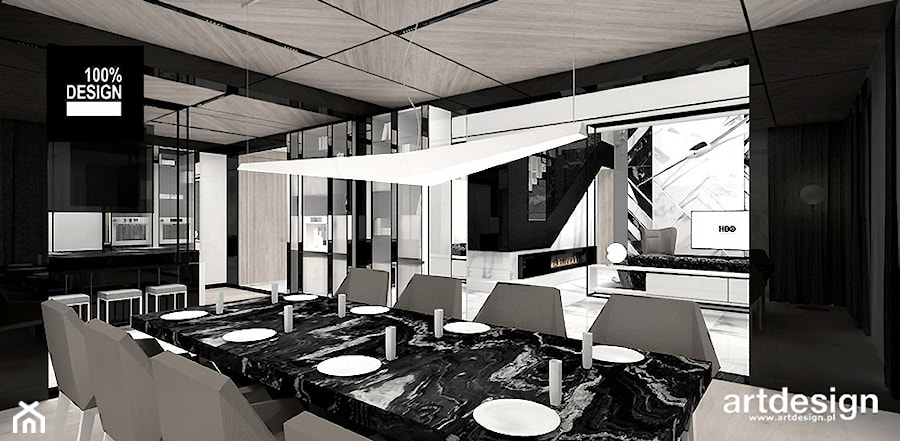 ON THE RIGHT TRACK | I | Wnętrza domu - Jadalnia, styl nowoczesny - zdjęcie od ARTDESIGN architektura wnętrz