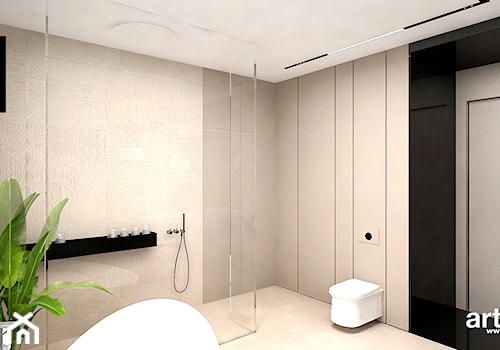 MAKE IT HAPPEN | II | Wnętrza domu - Duża bez okna z dwoma umywalkami łazienka, styl minimalistyczny - zdjęcie od ARTDESIGN architektura wnętrz