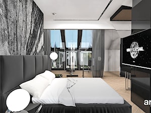 BIRD'S EYE VIEW | II | Wnętrza domu - Duża biała szara sypialnia, styl nowoczesny - zdjęcie od ARTDESIGN architektura wnętrz