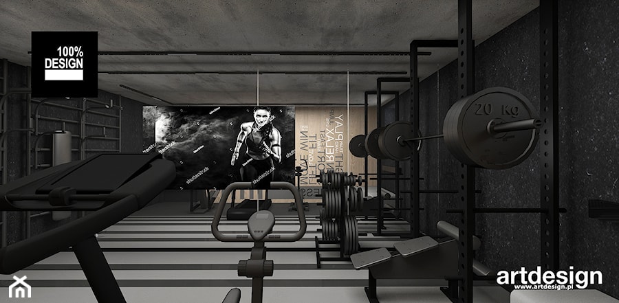 Fitness w domu - zdjęcie od ARTDESIGN architektura wnętrz