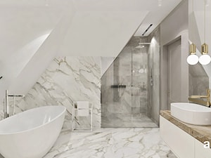 jasna łazienka na poddaszu - zdjęcie od ARTDESIGN architektura wnętrz