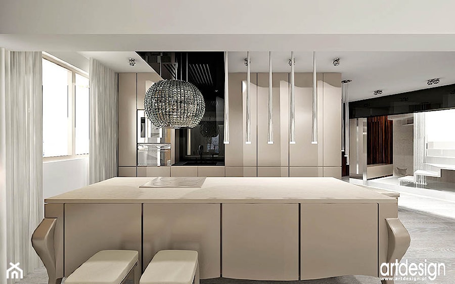 kuchnia w apartamencie - projekty - zdjęcie od ARTDESIGN architektura wnętrz