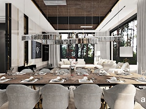 Aranżacja jadalni z dużym stołem - zdjęcie od ARTDESIGN architektura wnętrz
