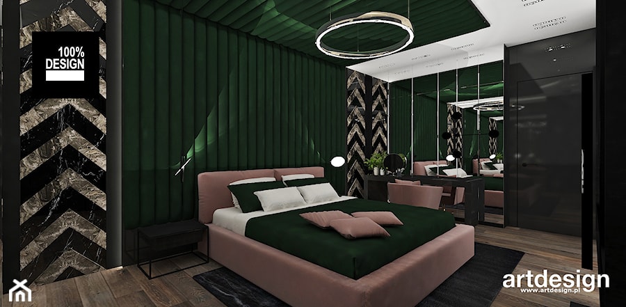 sypialnia - wariant kolorystyczny - zdjęcie od ARTDESIGN architektura wnętrz