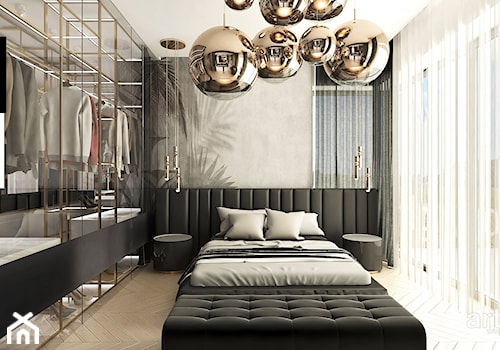 luksusowa sypialnia w stylu nowoczesnym - zdjęcie od ARTDESIGN architektura wnętrz