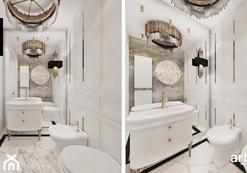 łazienka z elementami stylu glamour - zdjęcie od ARTDESIGN architektura wnętrz