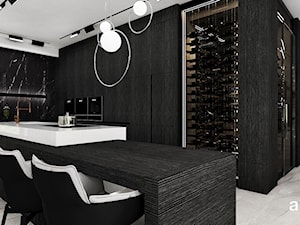 Aranżacja kuchni i z nowoczesną winiarnią - zdjęcie od ARTDESIGN architektura wnętrz