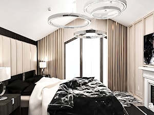 A BREATH OF FRESH AIR | II | Wnętrza domu - Średnia beżowa czarna sypialnia na poddaszu, styl nowoczesny - zdjęcie od ARTDESIGN architektura wnętrz