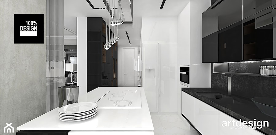 COUNT TO THREE | Wnętrza apartamentu - Kuchnia, styl nowoczesny - zdjęcie od ARTDESIGN architektura wnętrz