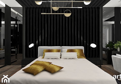 aranżacja sypialni z nutą glamour - zdjęcie od ARTDESIGN architektura wnętrz