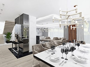 ANTHOLOGY 08 | Wnętrze domu - Średnia biała jadalnia w salonie, styl nowoczesny - zdjęcie od ARTDESIGN architektura wnętrz