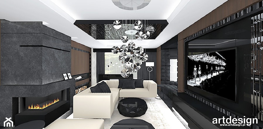 RETRO FUTURIST | Wnętrze domu - Salon, styl nowoczesny - zdjęcie od ARTDESIGN architektura wnętrz