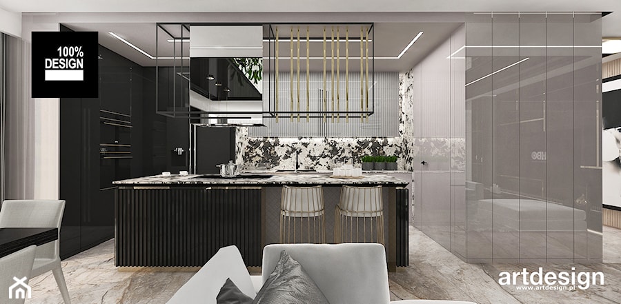 Projekt kuchni w apartamencie - zdjęcie od ARTDESIGN architektura wnętrz