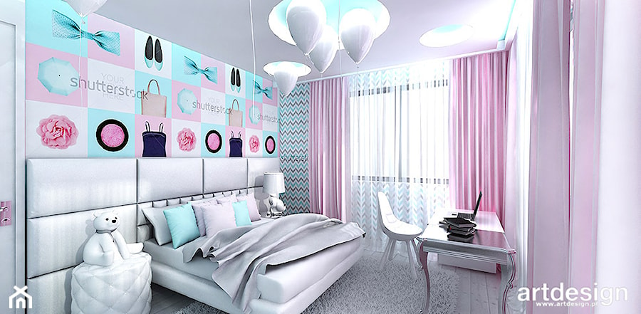 pokój dla dziewczynki projekty - zdjęcie od ARTDESIGN architektura wnętrz