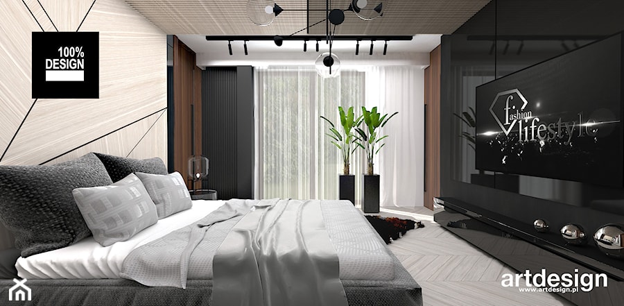sypialnia w stylu nowoczesnym - zdjęcie od ARTDESIGN architektura wnętrz