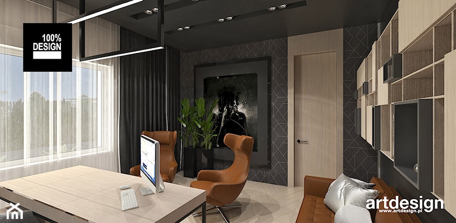 elegancki pokój do pracy - zdjęcie od ARTDESIGN architektura wnętrz