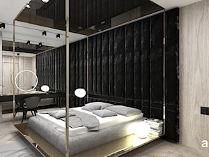 LIKE A DUCK TO WATER | II | Wnętrza domu - Średnia czarna szara sypialnia, styl nowoczesny - zdjęcie od ARTDESIGN architektura wnętrz